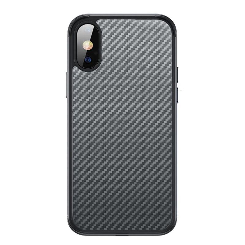 Skal För iPhone XR Luxury Series Style Carbon Fiber