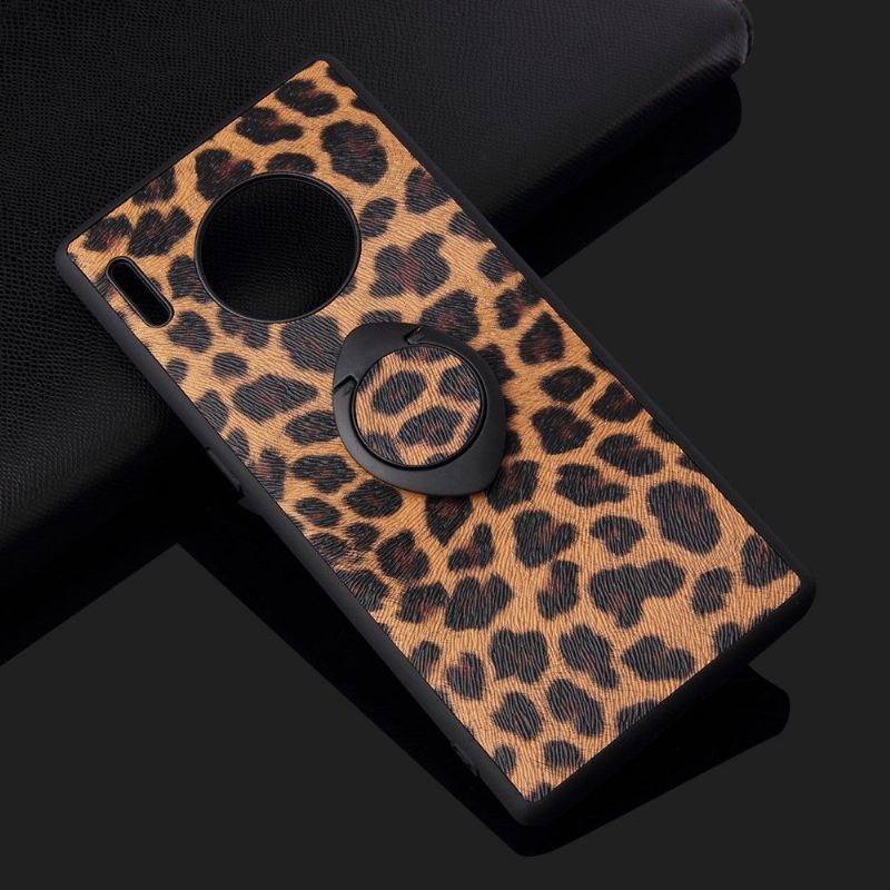 Skal För Huawei Mate 30 Pro Fallskydd Med Leopardmönster Magnetisk Hållare