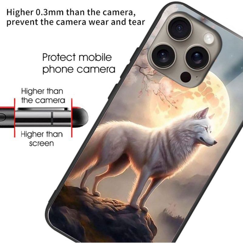 Skal iPhone 16 Pro Max Moonlight Wolf Härdat Glas