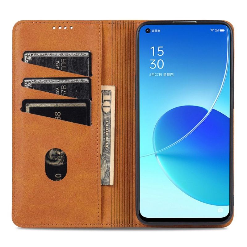 Fodral Case För Oppo Reno 6 Pro 5G Fallskydd Plånboksfodral Azns Konstläder