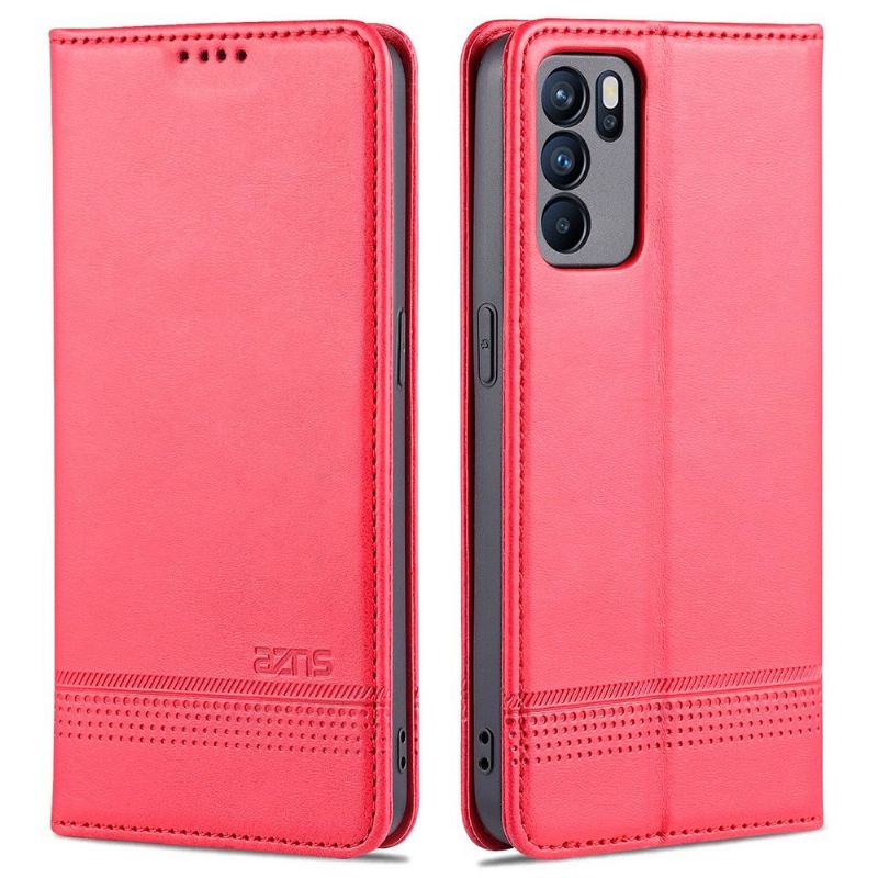 Fodral Case För Oppo Reno 6 Pro 5G Fallskydd Plånboksfodral Azns Konstläder