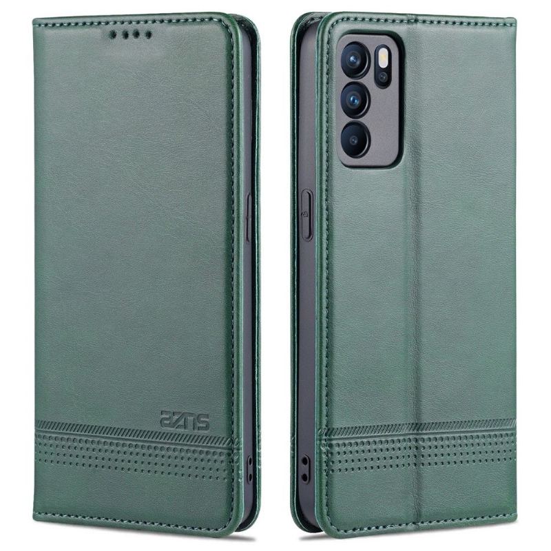 Fodral Case För Oppo Reno 6 Pro 5G Fallskydd Plånboksfodral Azns Konstläder