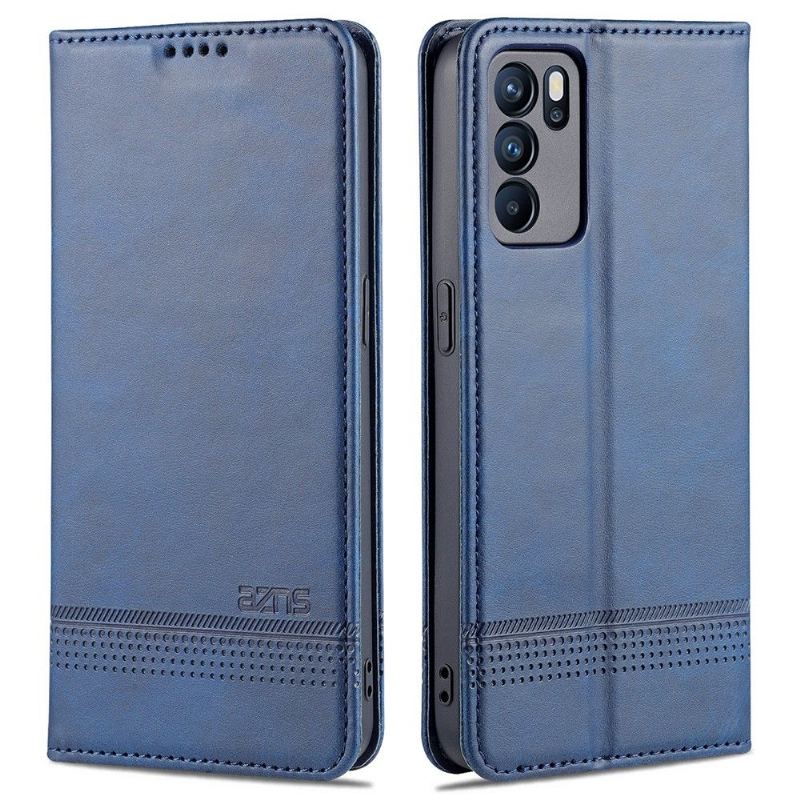 Fodral Case För Oppo Reno 6 Pro 5G Fallskydd Plånboksfodral Azns Konstläder