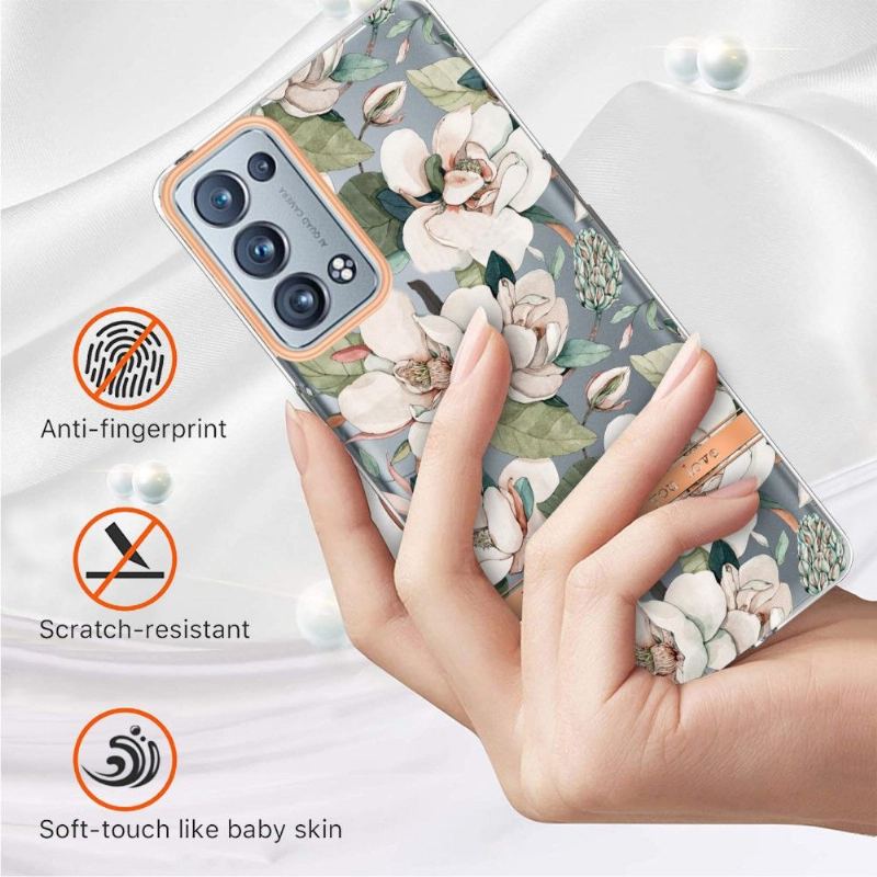 Skal För Oppo Reno 6 Pro 5G Hemming White Flower Gardenia