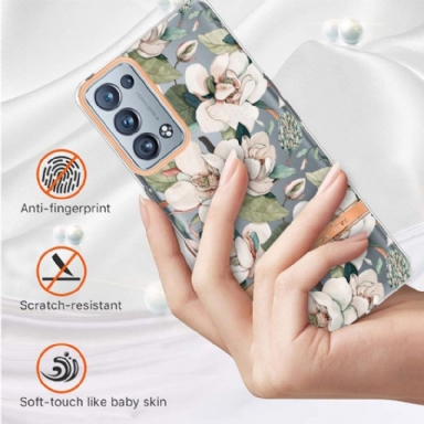 Skal För Oppo Reno 6 Pro 5G Hemming White Flower Gardenia