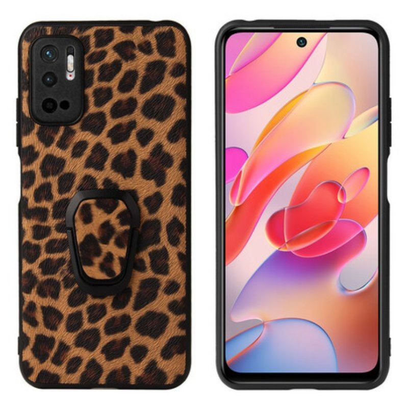 Skal Xiaomi Redmi Note 10 5G Leopard Ring-stöd