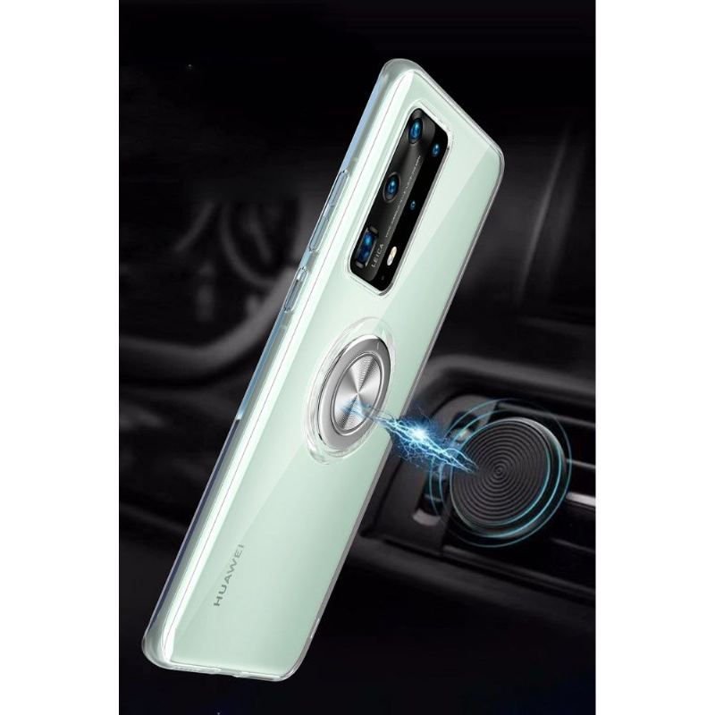 Skal För Huawei P40 Pro Med Genomskinlig Magnetring