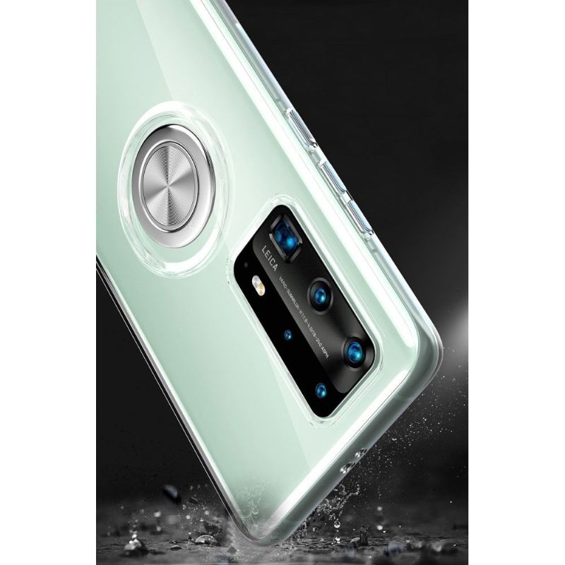 Skal För Huawei P40 Pro Med Genomskinlig Magnetring