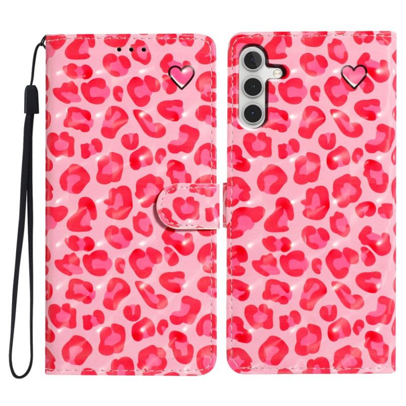 Fodral För Samsung Galaxy A16 5g Rosa Leopard