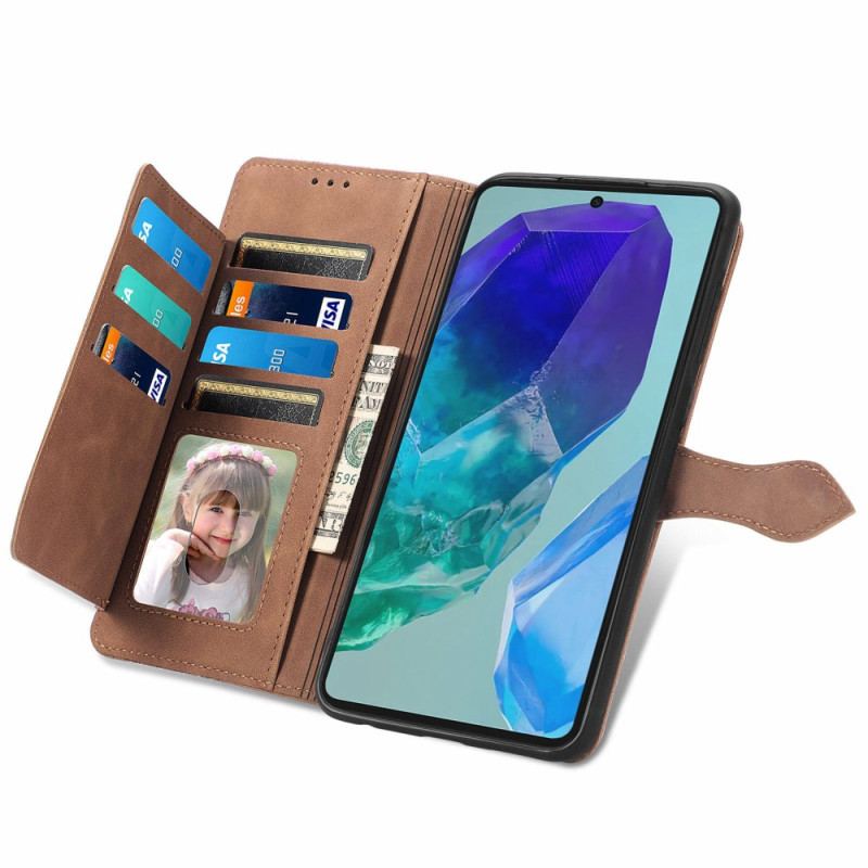 Läderfodral Samsung Galaxy A16 5g Telefonfodral Dragkedja