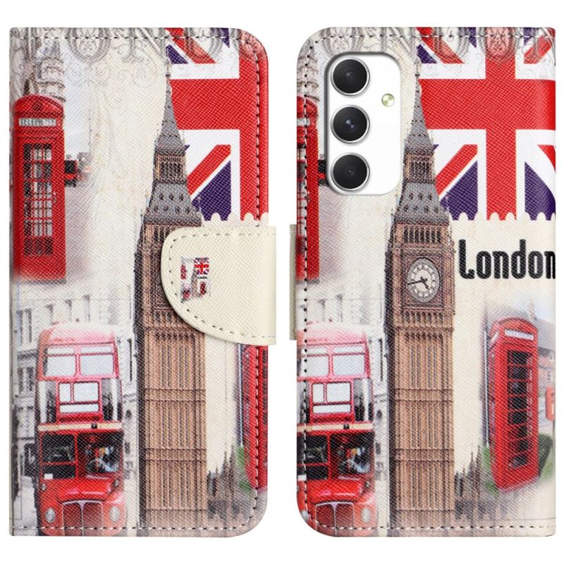 Läderfodral Samsung Galaxy A16 5g Telefonfodral London Life