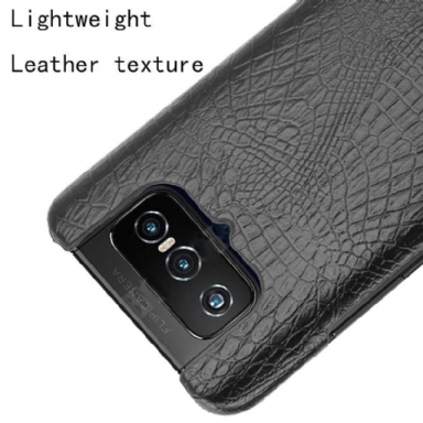 Skal För Asus Zenfone 7 / Zenfone 7 Pro Bedrijf Croc Skin Effect