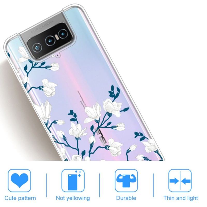 Skal För Asus Zenfone 7 / Zenfone 7 Pro Vita Blommor