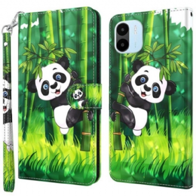 Folio-fodral Xiaomi Redmi A1 Panda Och Bambu