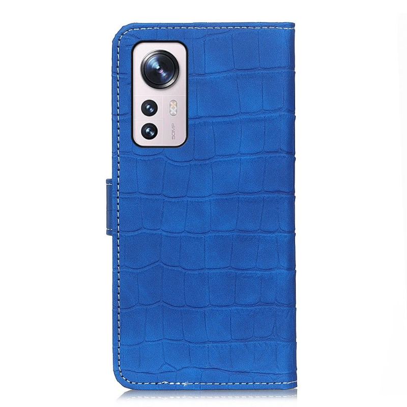 Fodral För Xiaomi 12 Croc Look-sömmar