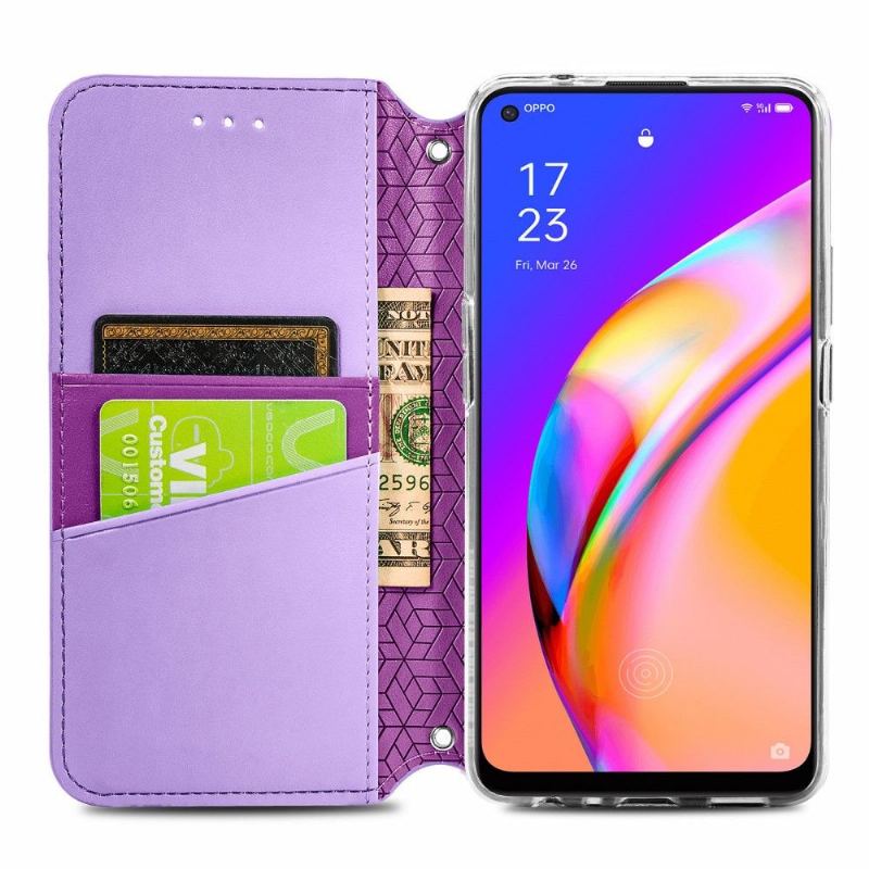 Fodral För Oppo A94 5G Bedrijf Chic Mandala Konstläder