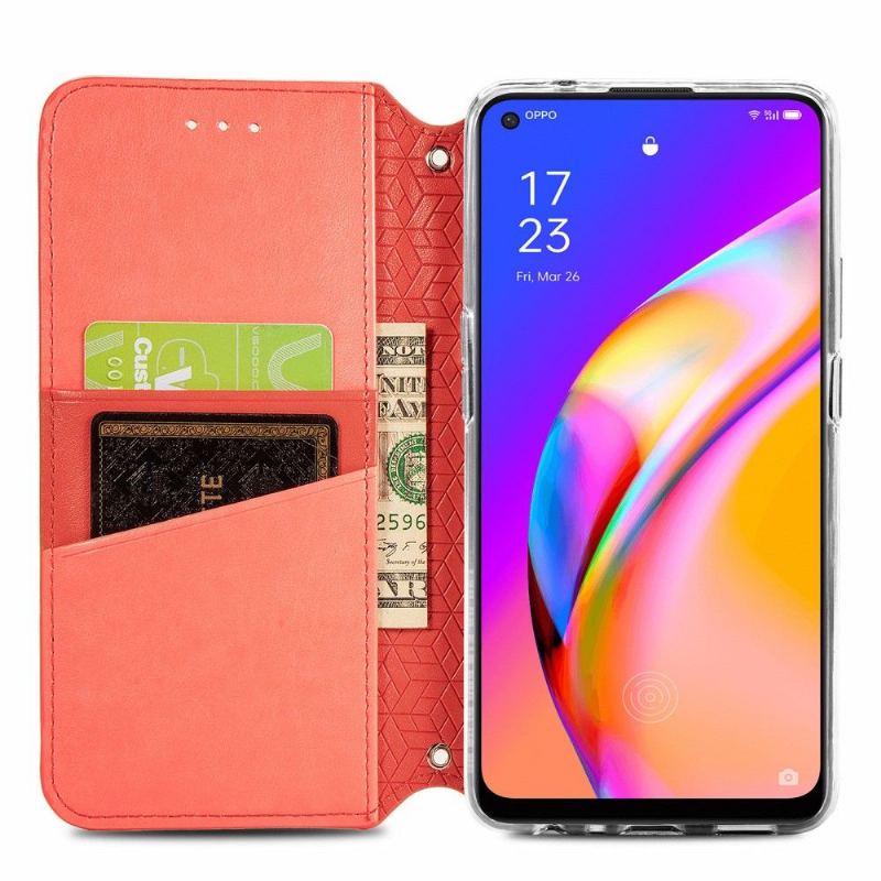 Fodral För Oppo A94 5G Bedrijf Chic Mandala Konstläder