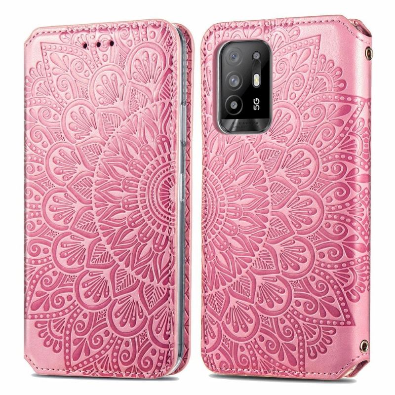 Fodral För Oppo A94 5G Bedrijf Chic Mandala Konstläder