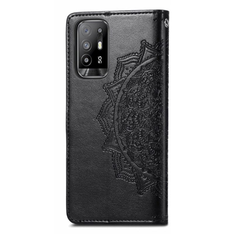 Folio-fodral För Oppo A94 5G Mandala Relief I Konstläder