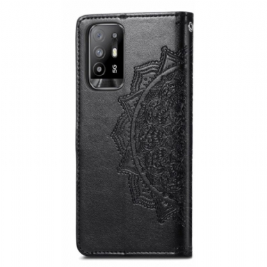 Folio-fodral För Oppo A94 5G Mandala Relief I Konstläder