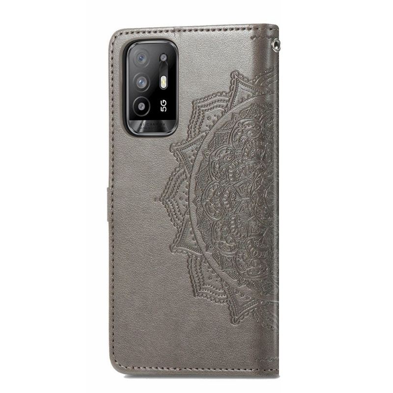 Folio-fodral För Oppo A94 5G Mandala Relief I Konstläder