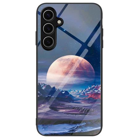 Skal Samsung Galaxy S24 Fe Telefonfodral Vit Planet Härdat Glas