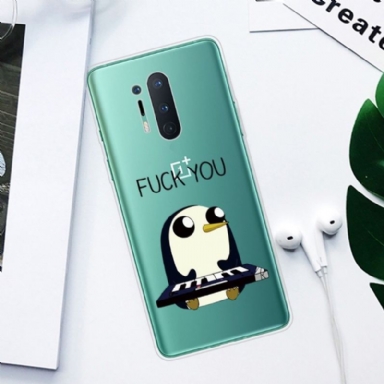 Skal För OnePlus 8 Pro Penguin Piano"fuck You"