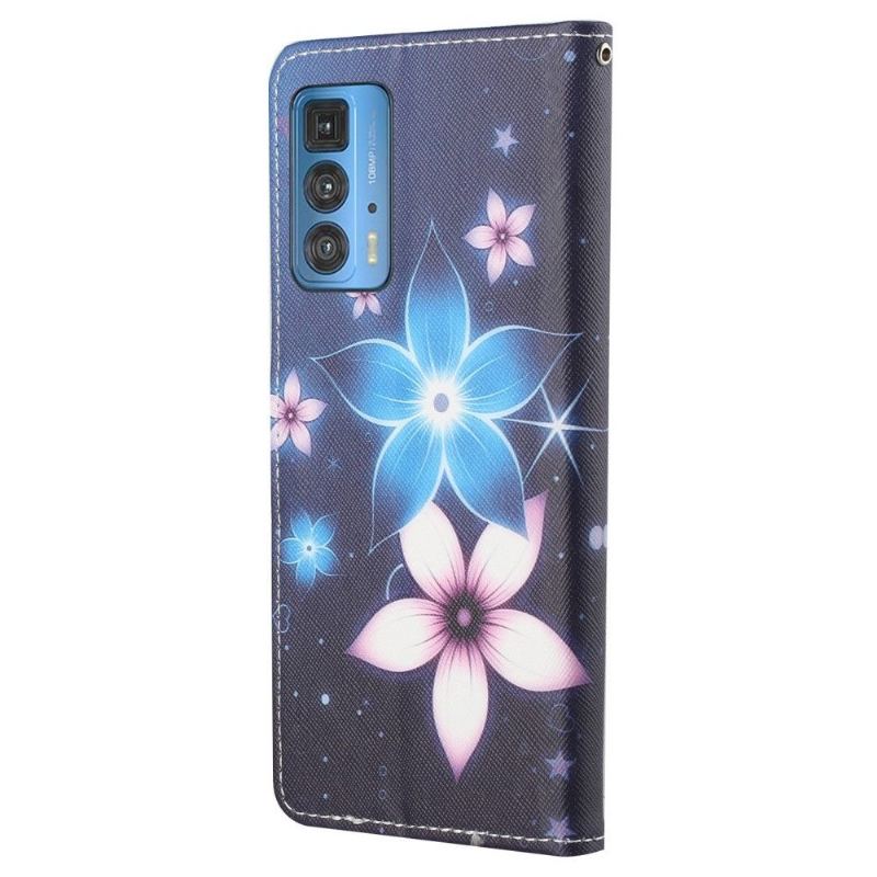 Fodral För Motorola Edge 20 Pro Hemming Blommor