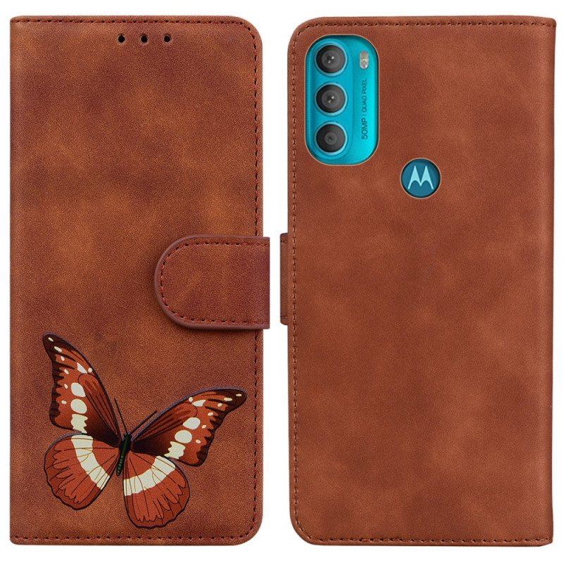 Fodral Moto G71 5G Skin-touch Butterfly