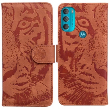 Folio-fodral Moto G71 5G Tiger Face Print