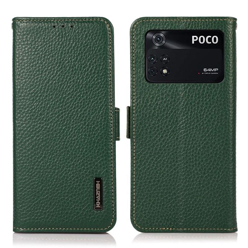 Läderfodral För Poco M4 Pro 4G Khazneh Grained Leather First