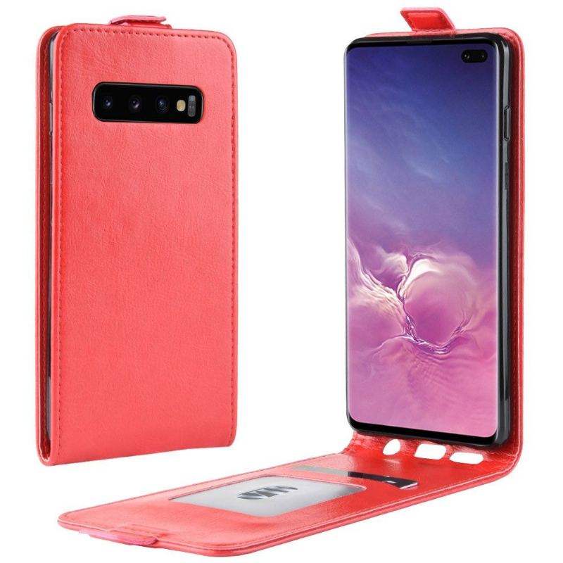 Fodral För Samsung Galaxy S10 Plus Bedrijf Folio-fodral Vertikal Konstläder