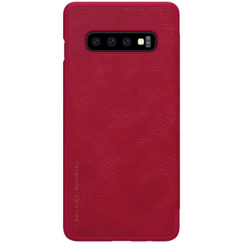 Fodral För Samsung Galaxy S10 Plus Hemming Nillkin Qin Läderfodral