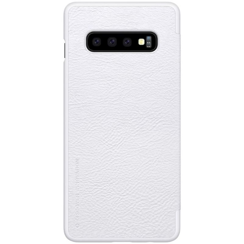 Fodral För Samsung Galaxy S10 Plus Hemming Nillkin Qin Läderfodral