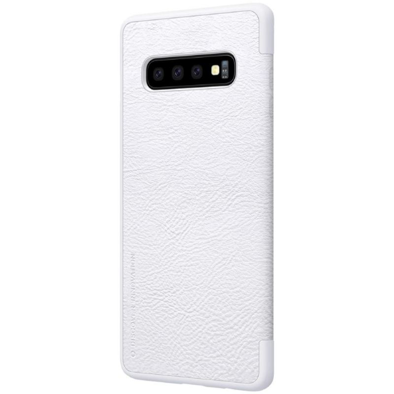 Fodral För Samsung Galaxy S10 Plus Hemming Nillkin Qin Läderfodral