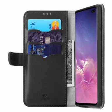 Fodral För Samsung Galaxy S10 Plus Kado Lädereffektserie