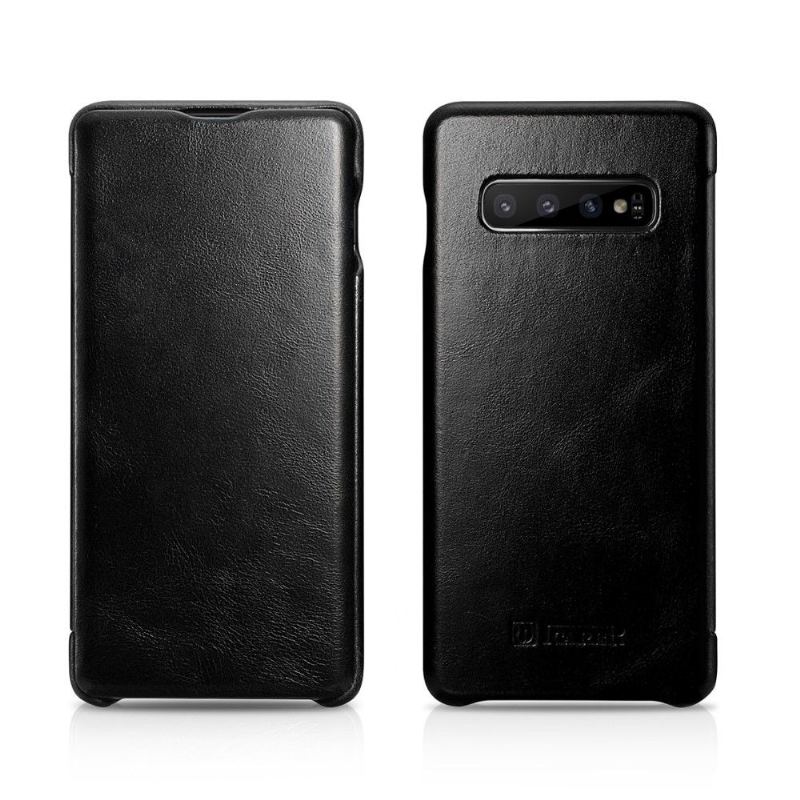 Fodral För Samsung Galaxy S10 Plus Vintage Äkta Läder