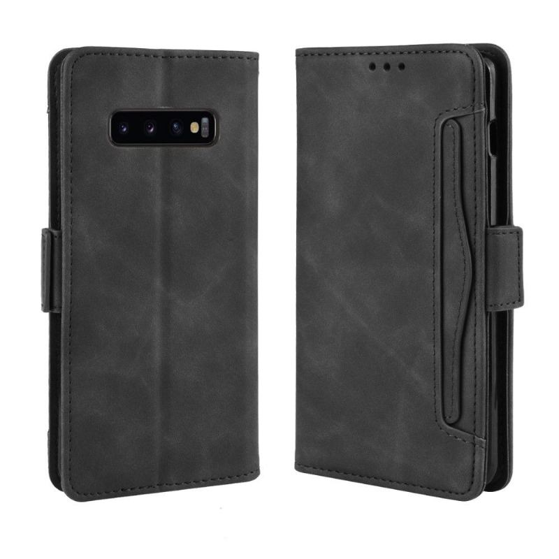 Folio-fodral För Samsung Galaxy S10 Plus Fallskydd Lädereffekt + Korthållare