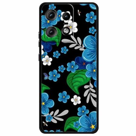 Skal Motorola Edge 50 Pro Blå Blommor