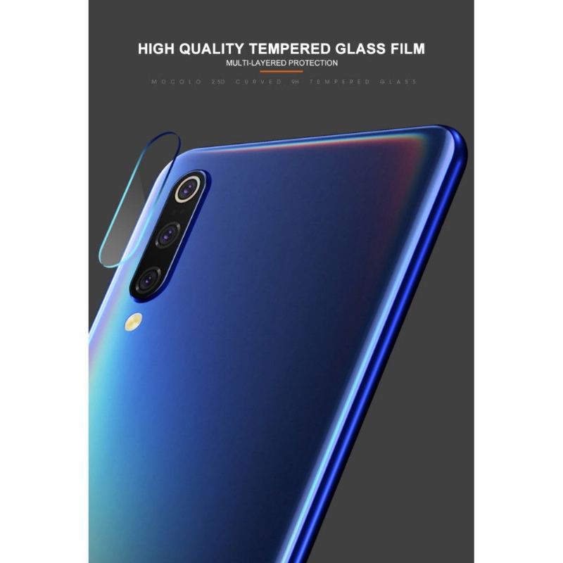 Läderfodral För Xiaomi Mi 9 - Härdat Glas För Bakre Kameralins