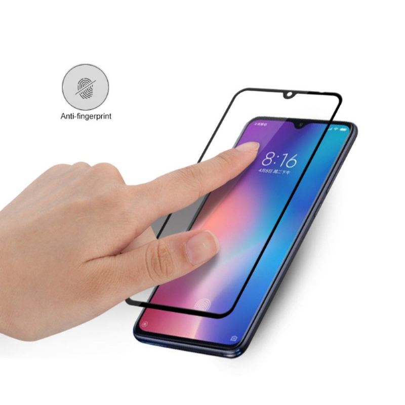 Xiaomi Mi 9 - Skärmskydd I Härdat Glas I Full Storlek - Svart