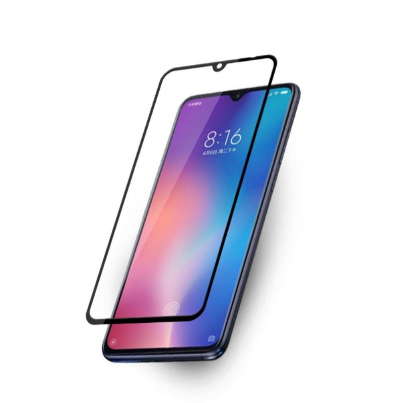 Xiaomi Mi 9 - Skärmskydd I Härdat Glas I Full Storlek - Svart