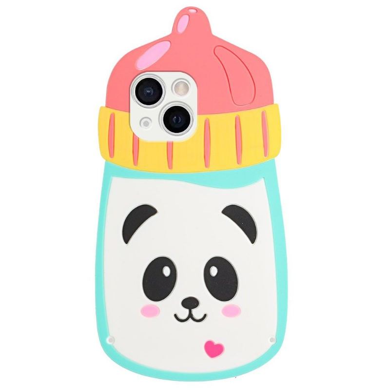 Skal För iPhone 13 Mini 3d Panda Nappflaska Med Rem