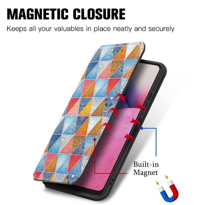 Fodral För Samsung Galaxy A33 5G Bedrijf Folio-fodral Kalejdoskop Mandala Flip Flip