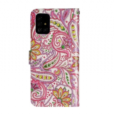 Folio-fodral För Samsung Galaxy A71 Fallskydd Paisleyblomma