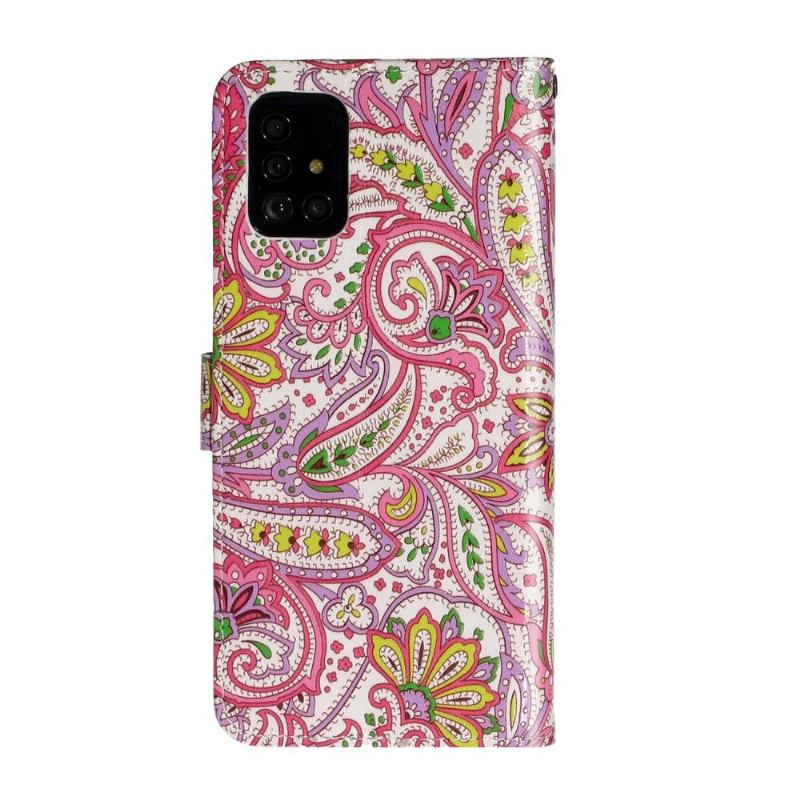 Folio-fodral För Samsung Galaxy A71 Fallskydd Paisleyblomma