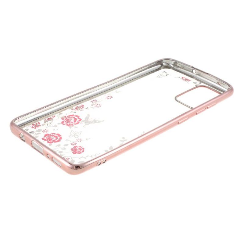 Skal För Samsung Galaxy A71 Bedrijf Blomfjäder Transparent