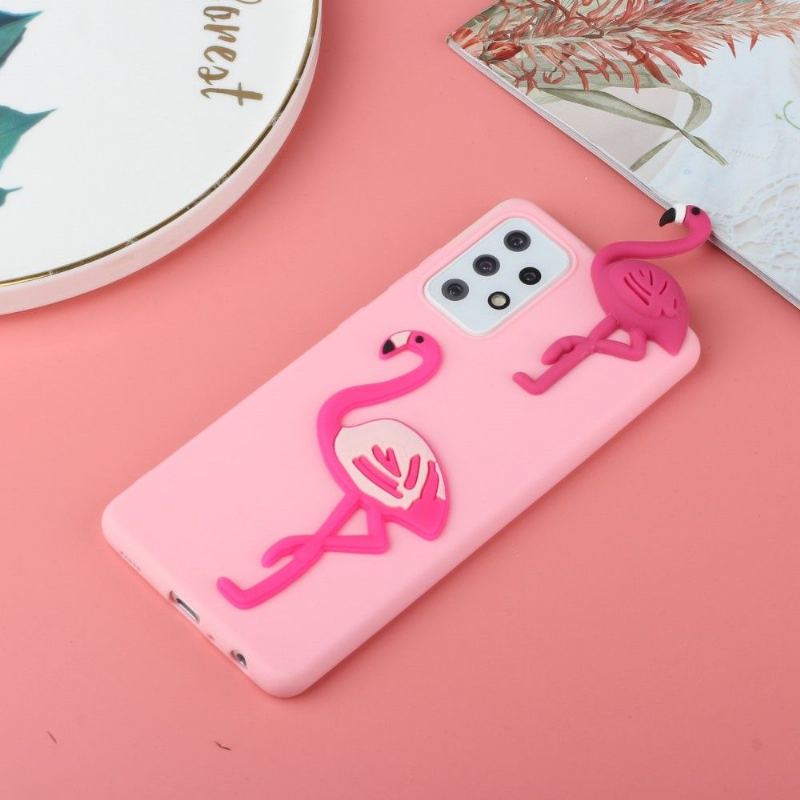 Skal För Samsung Galaxy A53 5G Silikon Flamingo 3d