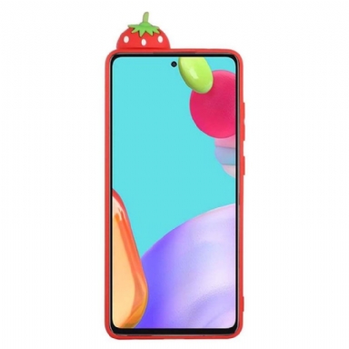 Skal För Samsung Galaxy A53 5G Silikon Strawberry 3d