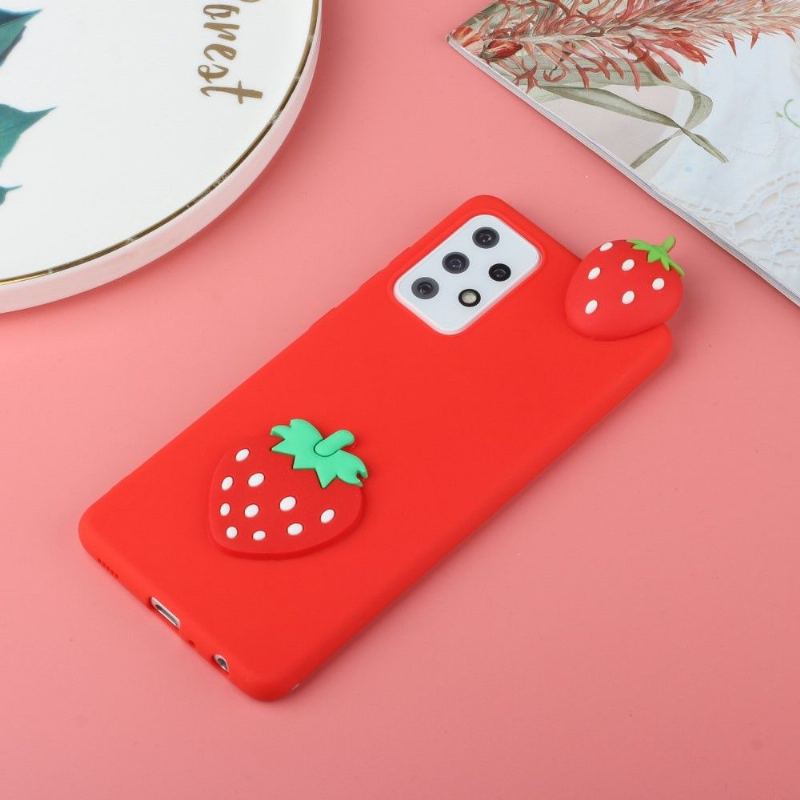 Skal För Samsung Galaxy A53 5G Silikon Strawberry 3d